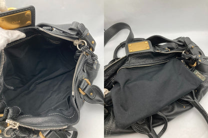 Chloe クロエ パディントン 2WAY レザーバッグ レディース ブラック 中古 D4