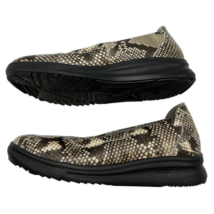 fitfit フィットフィット パイソン調 レザー バレエ スニーカー 23.5cm 靴 シューズ レディース 中古 W４