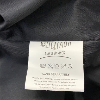 MAOQIAOYI レザージャケット メンズ 秋冬 フェイクレザー ブラック XLサイズ 中古 MK1