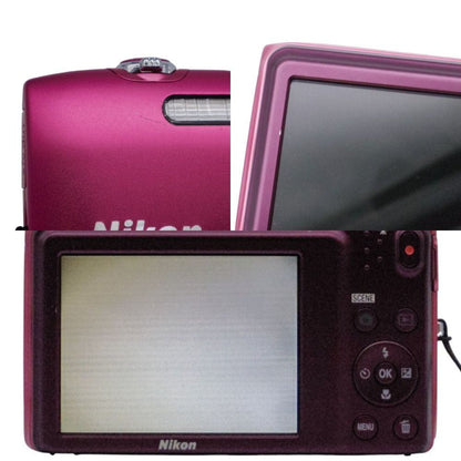 Nikon デジタルカメラ COOLPIX S3500 光学7倍ズーム 有効画素数 2005万画素 ストロベリーピンク S3500PK 中古 a1