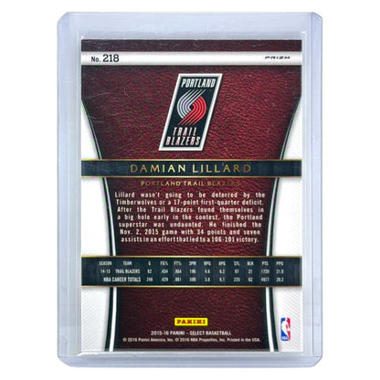 PANINI NBAカード SELECT PRIZM DAMIAN LILLARD PORTLAND TRAIL BLAZERS #218 中古 IT1
