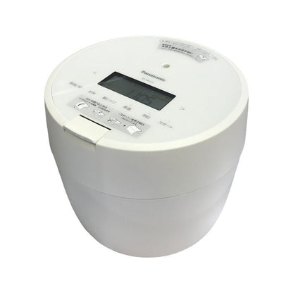 Panasonic パナソニック 炊飯器 ホワイト 5合 圧力 IH コンパクト ダイヤモンド竈釜 銀しゃり タッチパネル SR-NB102-W 中古 T1