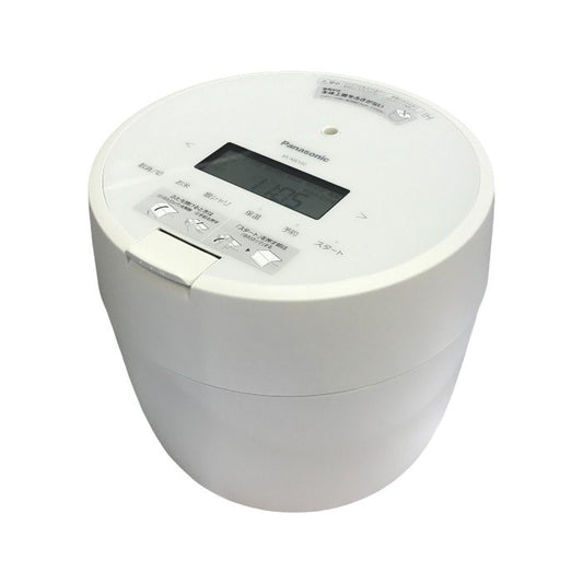 Panasonic パナソニック 炊飯器 ホワイト 5合 圧力 IH コンパクト ダイヤモンド竈釜 銀しゃり タッチパネル SR-NB102-W 中古 T1