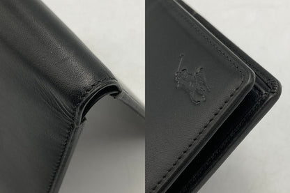 POLO RALPH LAUREN ポロ ラルフローレン 2つ折りコンパクト財布 レザー 中古 D4