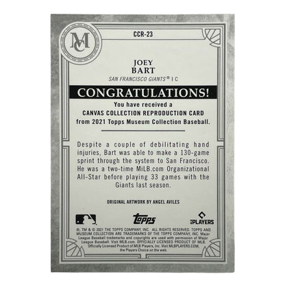 TOPPS MLBカード MUSEUM COLLECTION JOEY BART SAN FRANCISCO GIANTS #CCR-23 中古 IT2