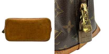 LOUIS VUITTON ルイヴィトン モノグラム アルマPM ハンドバッグ レディース 定番 シンプル ブラウン M53151 ブランド 鞄 お出かけ 通勤 中古 W４