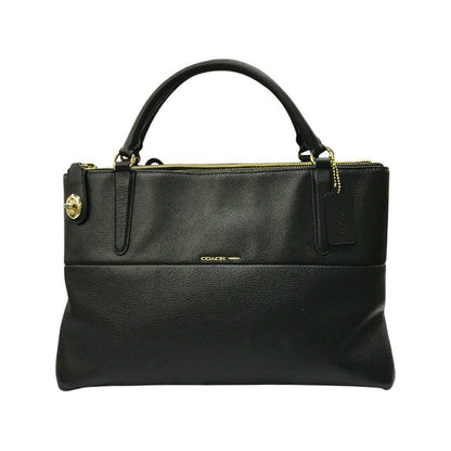 COACH コーチ ハンドバッグ レディース レザー 2way 斜め掛け ショルダー ターンロック ブラック 33731 中古 T1