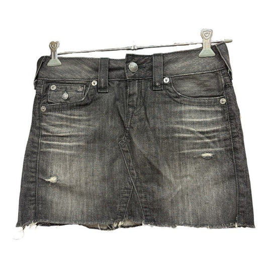 TRUE RELIGION トゥルーレリジョン デニム ミニスカート 26 レディース スカート ボトムス y2k 平成レトロ 中古 W４