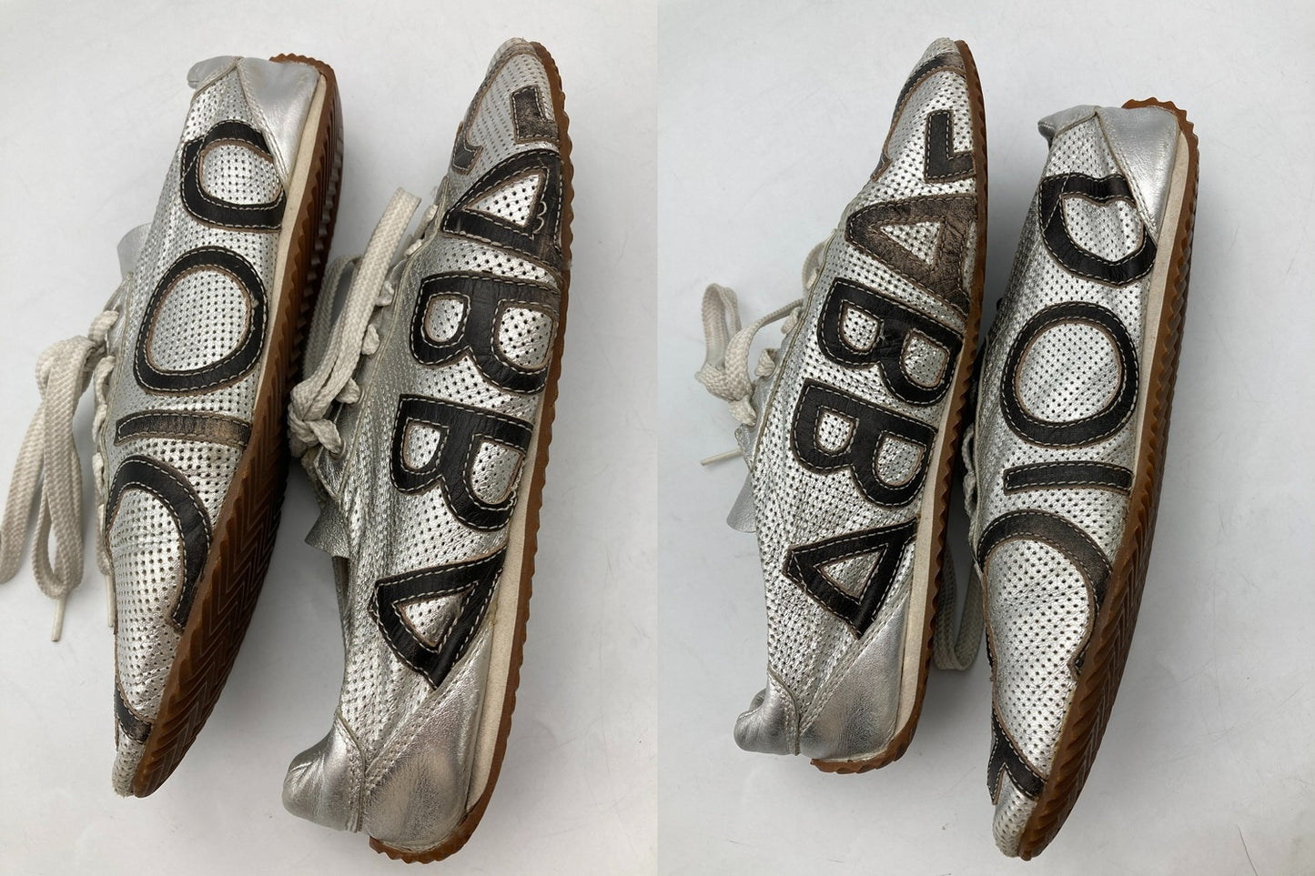 DOLCE＆GABBANA ドルチェ＆ガッバーナ メッシュレザー スニーカー サイズ38 中古 D4