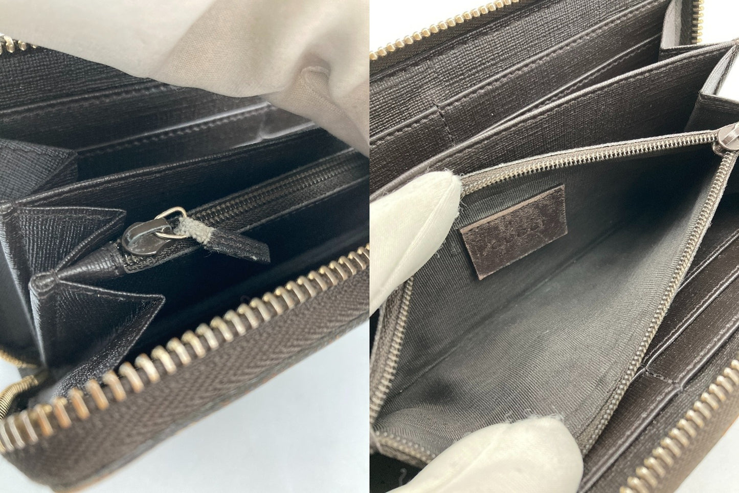 GUCCI グッチ GGスプリーム ラウンドファスナー長財布 212110 中古 D4