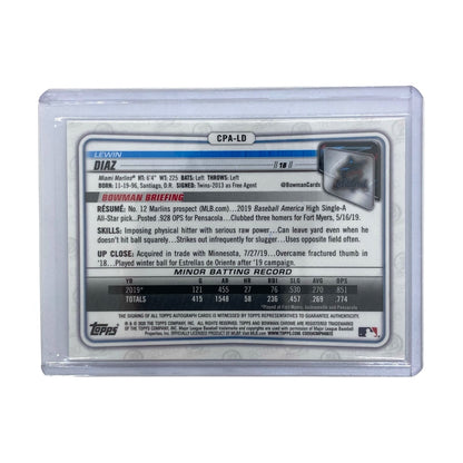 TOPPS MLBカード BOWMAN CHROME LEWIN DIAZ MARLINS #CPA-LD 中古 IT2