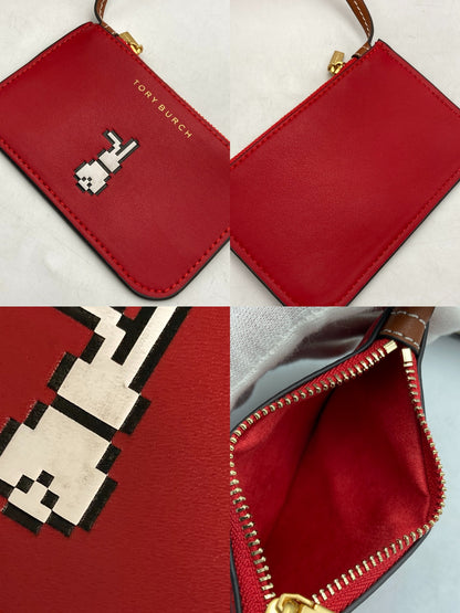 TORY BURCH トリーバーチ Tモノグラム ジャガード ベルバッグ/バケットバッグ 2023年限定 ラビット 中古 D4