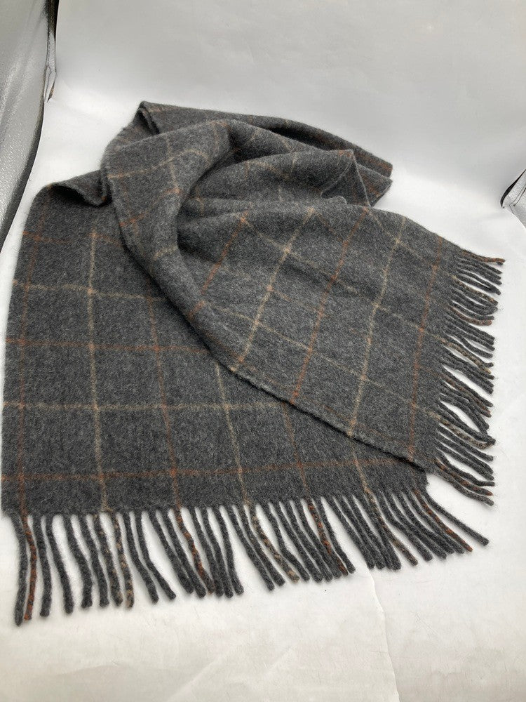 BURBERRY LONDON バーバリーロンドン カシミヤ100％ チェックマフラー 中古 D4