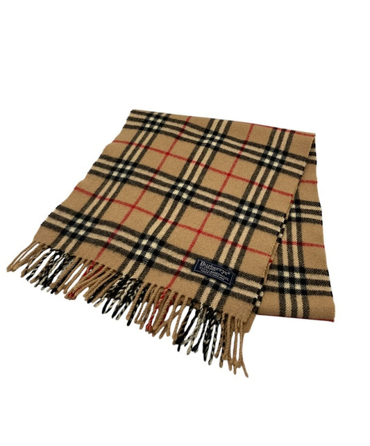 Burberry's バーバリーズ 英国製 ノバチェック マフラー ウール100％ 中古 D4