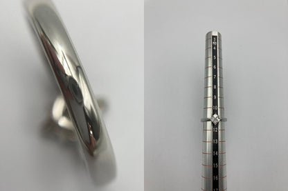 Pt900 ダイヤ0.517ct スクエア 菱型 リング 11号 中古 D4