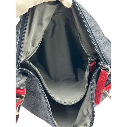 PRADA SPORT プラダ スポーツ ショルダー バッグ 4VA433 鞄 ブランド レディース デニム レッド サコッシュ 中古 W４