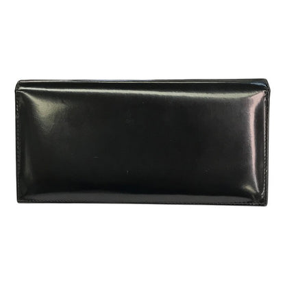 GUCCI グッチ インターロッキングG 長財布 ユニセックス 二つ折り パテントレザー ロゴ エンボス ブラック 中古 T1