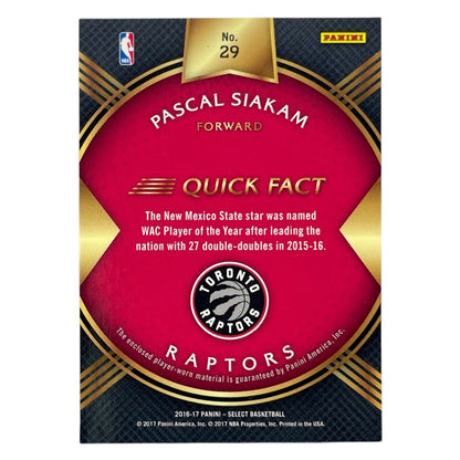 PANINI NBAカード SELECT PASCAL SIAKAM RAPTORS #29 中古 IT2