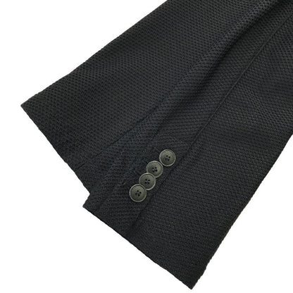 GIORGIO ARMANI ジョルジオアルマーニ テーラードジャケット メンズ 春夏 メッシュ 2つボタン ブラック 46サイズ 中古 T1