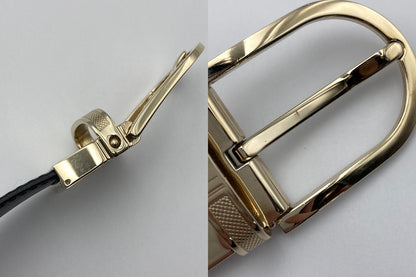 dunhill ダンヒル 回転バックル レザーベルト リバーシブル 中古 D4