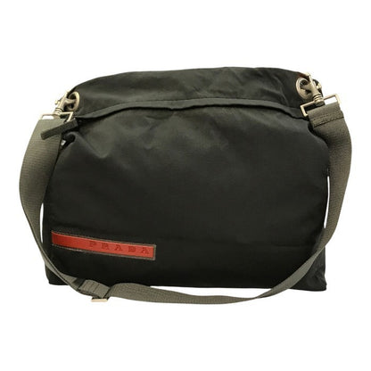 PRADA プラダ スポーツ ショルダーバッグ ユニセックス ナイロン 斜め掛け 大容量 グレー 4VA120 中古 T1
