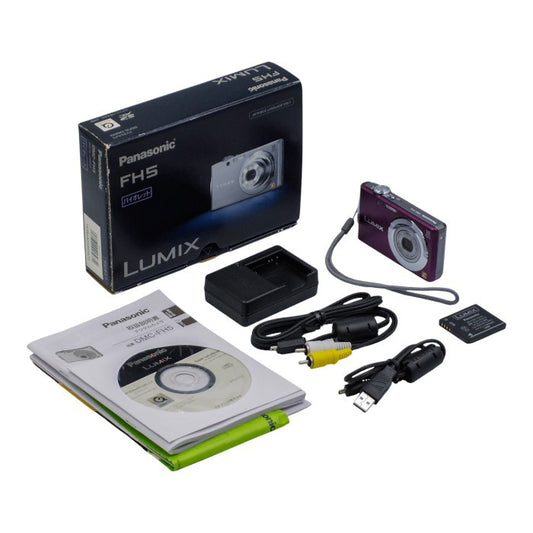 Panasonic パナソニック デジタルカメラ LUMIX FH5 バイオレット DMC-FH5-V 中古 a1