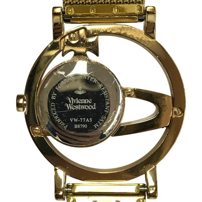 Vivienne Westwood ヴィヴィアンウエストウッド 腕時計 レディース クォーツ アナログ サークルオーブ 金属ベルト ゴールド VW-77A3 中古 T1