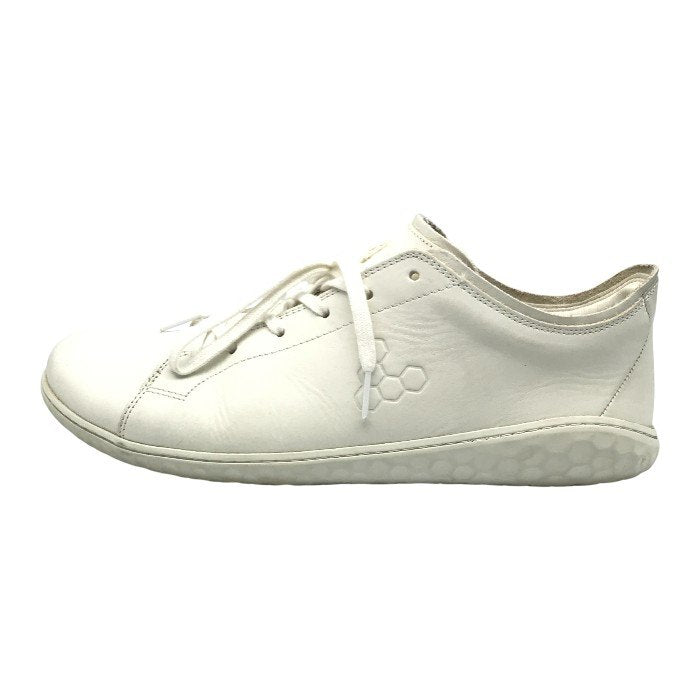 VIVOBAREFOOT GEO COURT III スニーカー メンズ ローカット ソフトレザー ジオコート ホワイト EU43サイズ 中古 T1