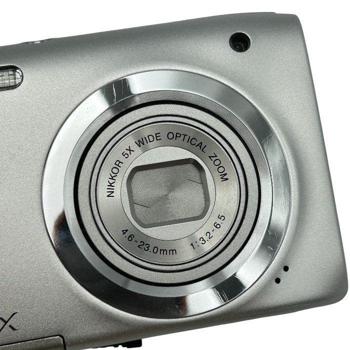 Nikon ニコン COOLPIX デジタルカメラ シルバー 光学5倍ズーム コンパクト 薄型 A100SL デジカメ クールピクス カメラ 撮影 動画 中古 W４
