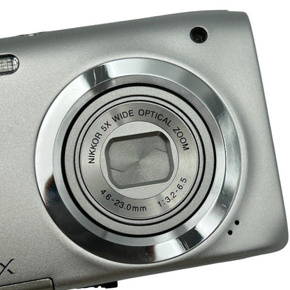 Nikon ニコン COOLPIX デジタルカメラ シルバー 光学5倍ズーム コンパクト 薄型 A100SL デジカメ クールピクス カメラ 撮影 動画 中古 W４