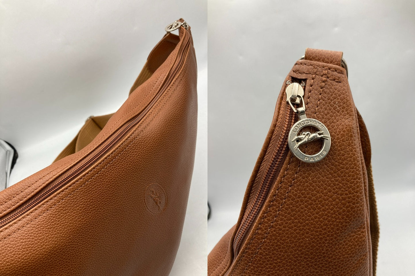 LONGCHAMP ロンシャン レザー ボディバッグ クロスボディ 中古 D4