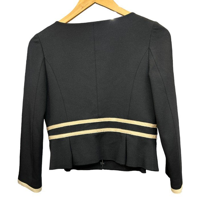 TOCCA トッカ ジャケット レディース リボン ノーカラー ブラック 0サイズ TOIA1800 アウター 春 かわいい フェミニン 中古 W４