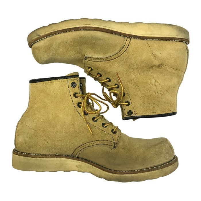 RED WING x A BATHING APE レッドウィング エイプ ワークブーツ メンズ スウェード スエード アイリッシュセッター ベージュ 9.5(約27.5cm) 中古 T1