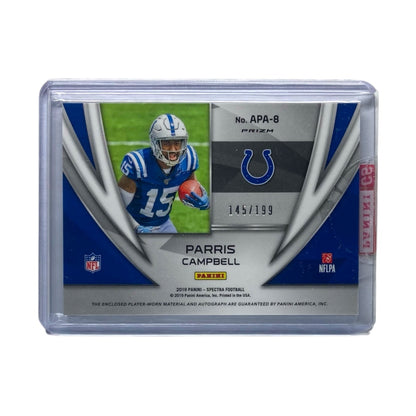 未開封品 PANINI NFLカード SPECTRA PRIZM PARRIS CAMPBELL COLTS /199 #APA-8 中古 IT2