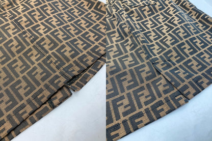FENDI jeans フェンディ ズッカ柄 スカート ひざ丈 サイズ44 中古 D4