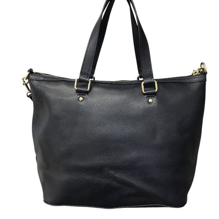 COACH コーチ ラグジュアリー クロスグレーン レザー プリーテッド レザー ハンドバッグ F34680 レディース ネイビー ブランド レディース 鞄 ショルダー 2WAY 中古 WK1