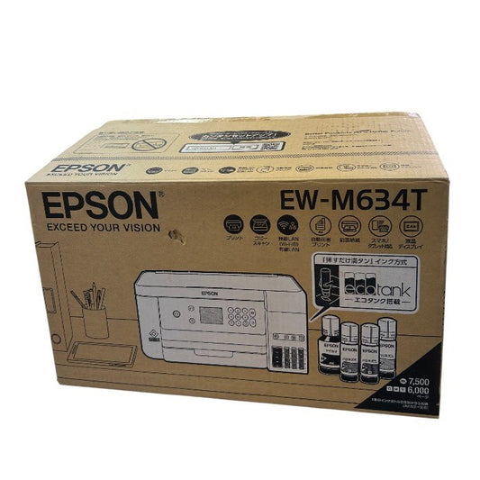 未使用品 エプソン エコタンク搭載モデル EW-M634T インクジェット複合機 A4/USB/LAN/WiFi EPSON プリンター 家電 コピー 印刷 中古 W1