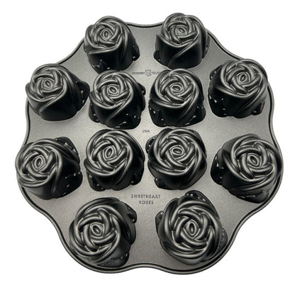 NORDIC WARE ノルディックウェア スイートローズ 型 2個セット ケーキ型 パン型 お菓子 製菓 バラ 薔薇 中古 W４