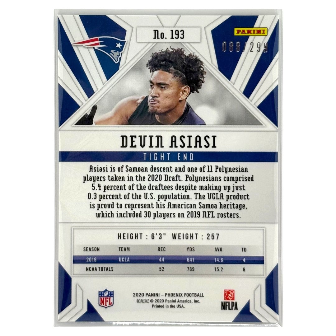PANINI NFLカード PHOENIX DEVIN ASIASI NEW ENGLAND PATRIOTS /299 #193 中古 IT1