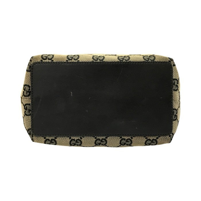 GUCCI グッチ GGキャンバス トートバッグ レディース セミショルダー デイリーユース ブラック 002058 中古 T1