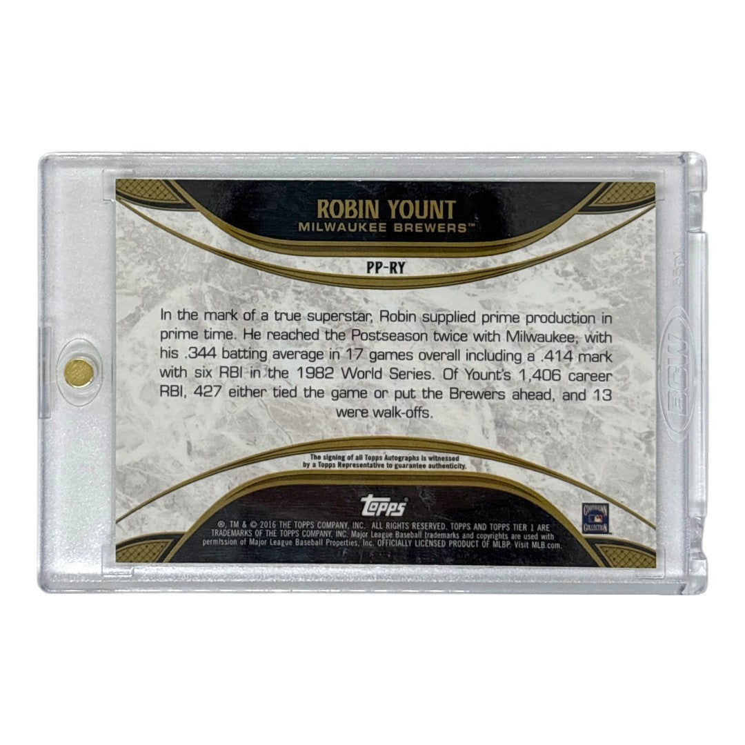 TOPPS MLBカード TIER ONE ROBIN YOUNT MILWAUKEE BREWERS /10 #PP-RY 中古 IT1