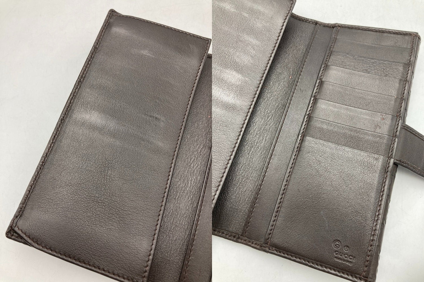 GUCCI グッチ シマレザー Wホック 長財布 231841 中古 D4