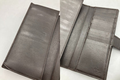 GUCCI グッチ シマレザー Wホック 長財布 231841 中古 D4