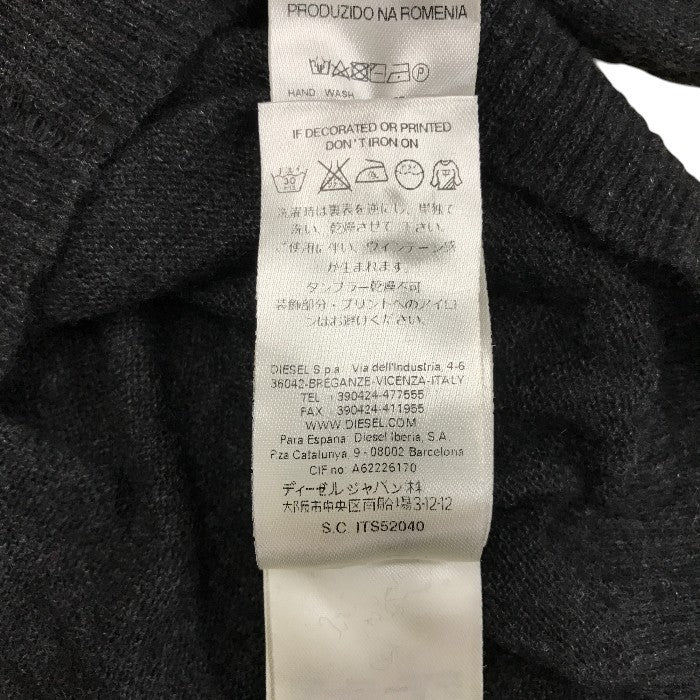 DIESEL ディーゼル ニット トップス レディース 秋冬 セーター アルパカ混 グレー XSサイズ 中古 M1