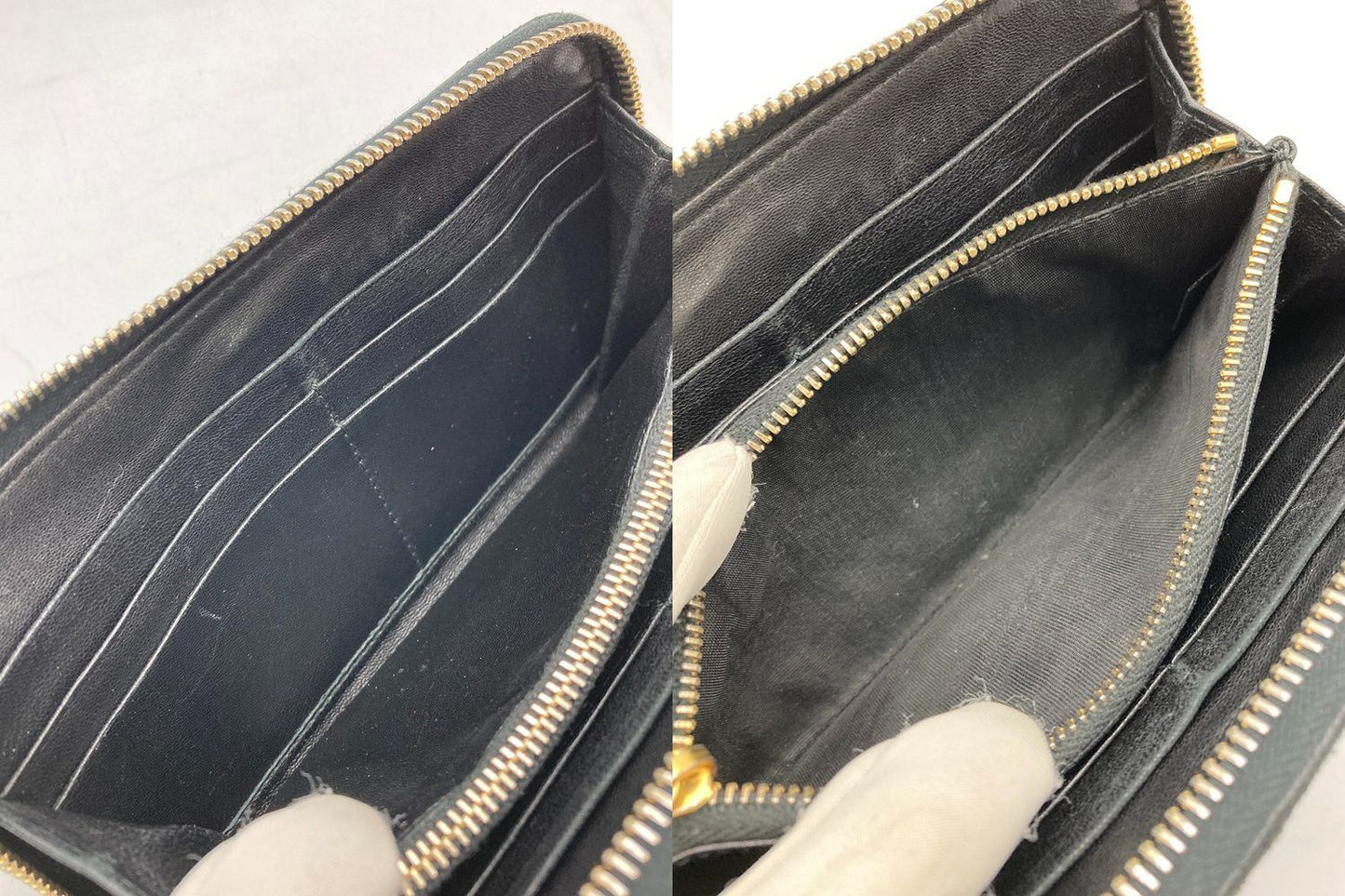 PRADA プラダ ナッパゴーフル ラウンドファスナー長財布 中古 D4