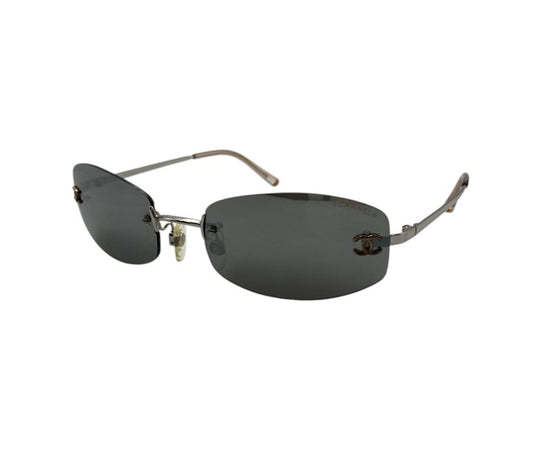 CHANEL シャネル ココマーク リムレス サングラス 4002 中古 D4