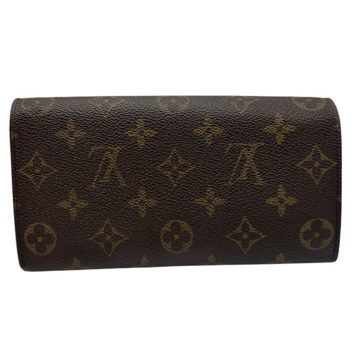 LOUIS VUITTON ルイヴィトン モノグラム ポルトモネクレディ 長財布 M61725 ブランド レディース メンズ 小銭入れ カード入れ 中古 Ｗ４