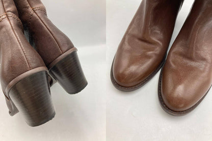 卑弥呼 レザー ロングブーツ ブラウン サイズ25cm 中古 D4