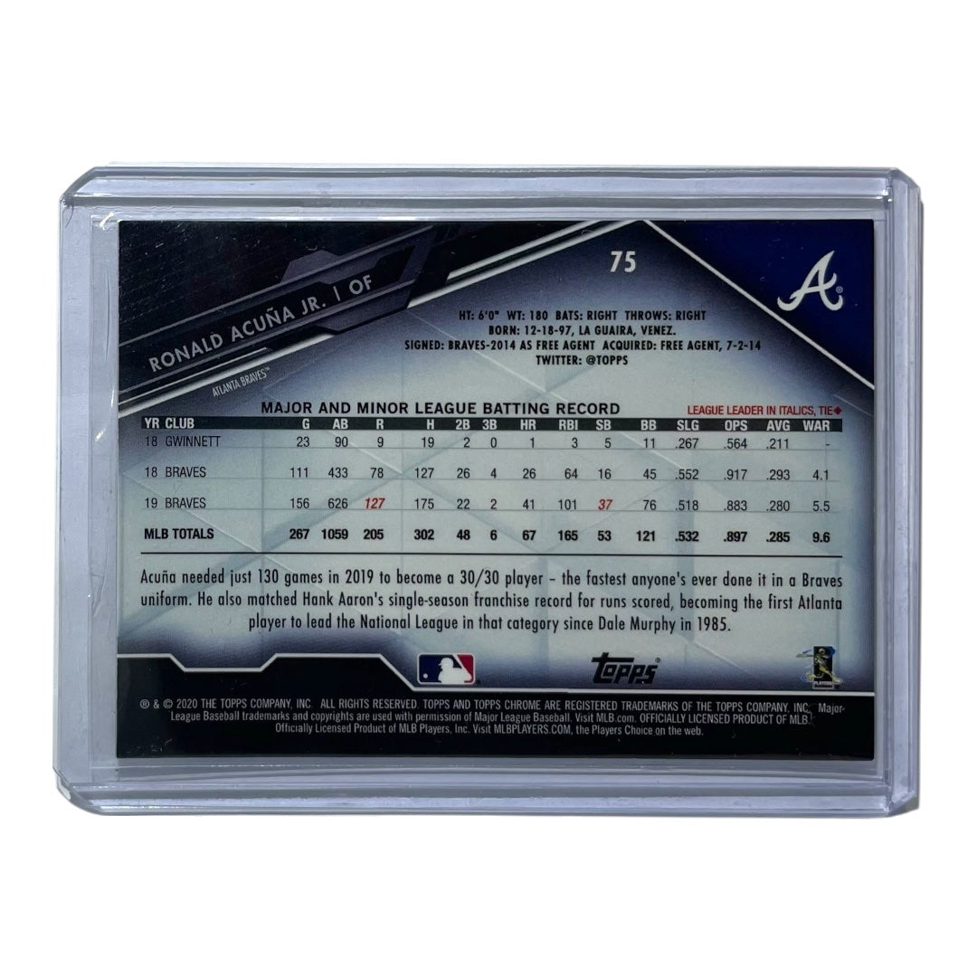 TOPPS MLBカード CHROME RONALD ACUNA JR. ATLANTA BRAVES #75 中古 IT2