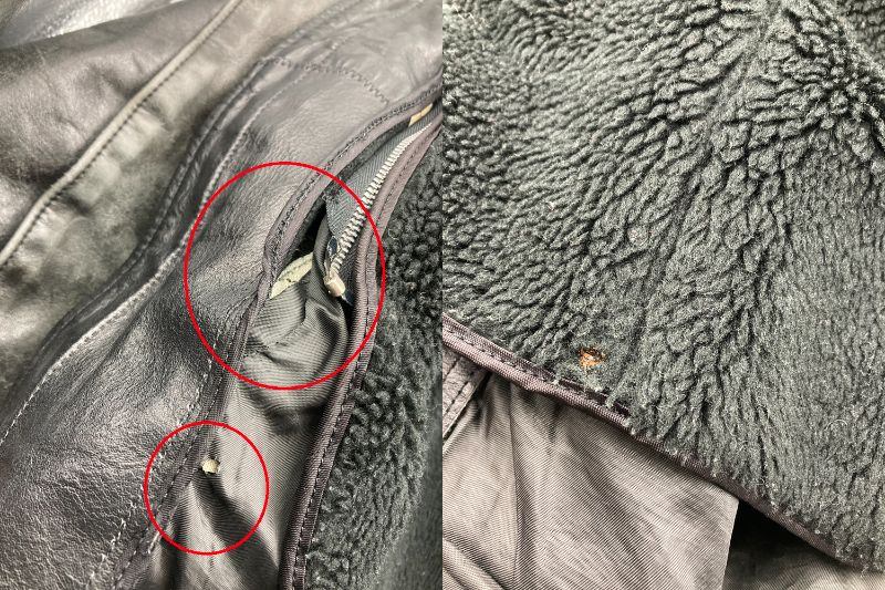 Schott ショット シングルライダース レザージャケット ボアライナー付 07203 サイズ36 中古 D4